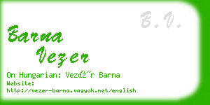 barna vezer business card